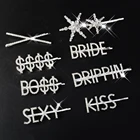 Заколка для волос, для невесты, с надписью, со звездами