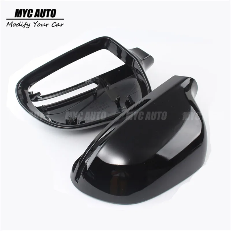 Чехол для зеркала Audi A3 8P A4 S4 B8 8K A5 S5 A6 S6 C6 4F Q3 SQ3 2008 2009 2010 + глянцевый черный и белый