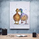 Настенные плакаты, картины на холсте с изображением милой утки, Картина на холсте с изображением животных, картины на стену, холст в скандинавском стиле, художественный постер