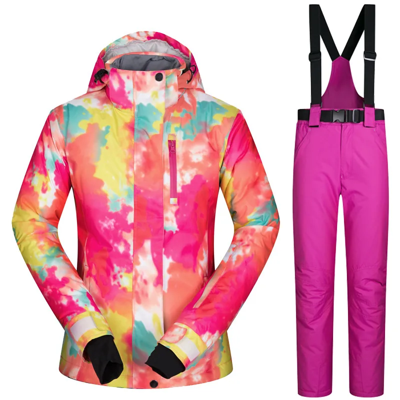 

Winter trendy ski suit women's suit, windproof, waterproof, warm and breathable