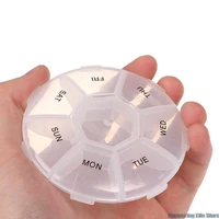 1 pc weekly circular rotating pill box pill container splitter pill organizer medicine box cutter travel pillbox health care
