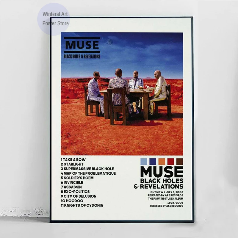 MT922 Muse альбом с изображением рок-музыки Обложка звезда черная Настенная картина