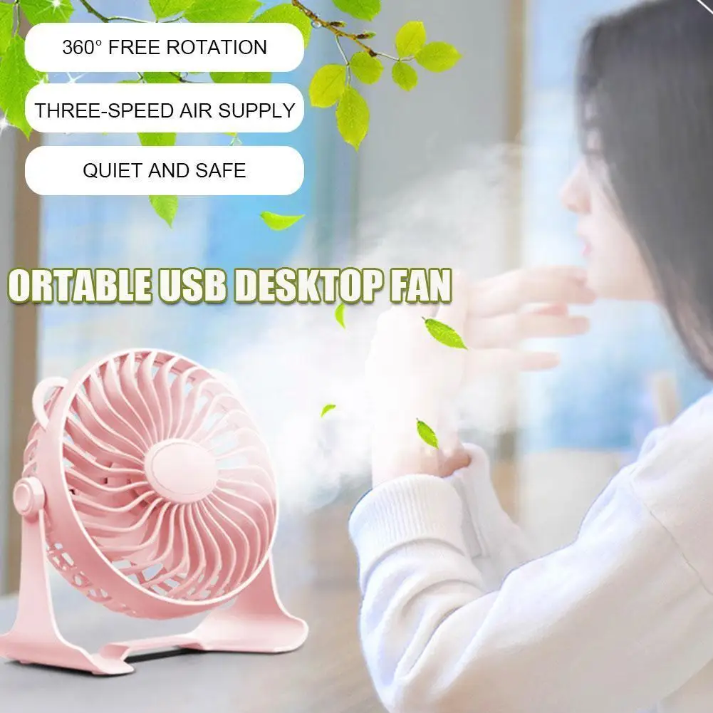 

Usb Desk Fan Small Personal Desktop Table Fan With 3 Mini Bedroom Operation Wind Speed For Office Strong Quiet Portable Fan T6f0