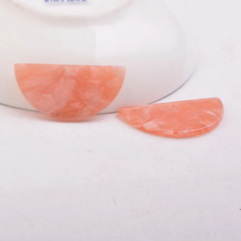 Ацетатные плиты полукруглые амулеты 18*37 мм подвески из уксусной кислоты