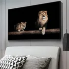 Большой Африканский леопард лев Животные лицо холст картины стены Искусство животных Львы картины для гостиной