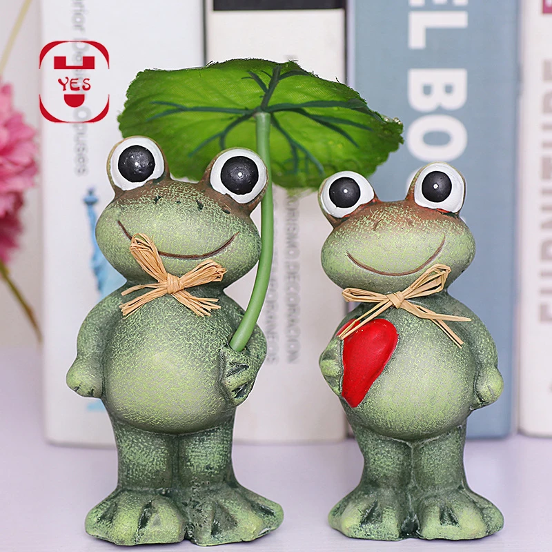 2 шт./набор, 3D Смола, пара лягушек, ремесло, фигурка для дома, офиса, Декор, свадебные подарки, сад, двор, лягушка, модель, украшение, аксессуары
