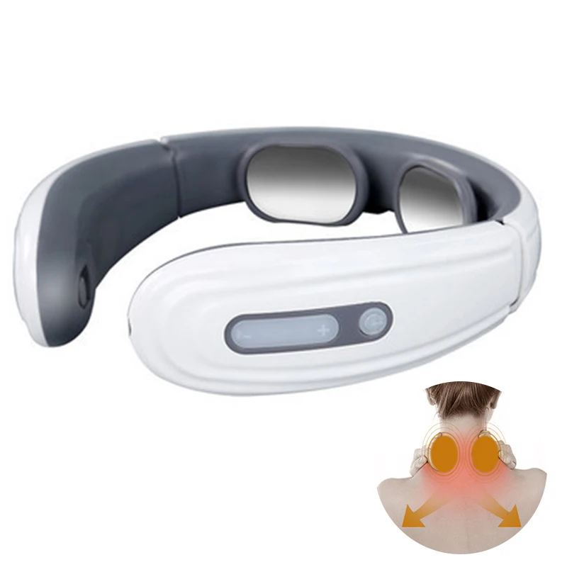 

Cervical Pain Relief Massager Electric Neck Massage Heating Hot Compress Acupuncture Relieve Fatigue Tool With TENS Patches