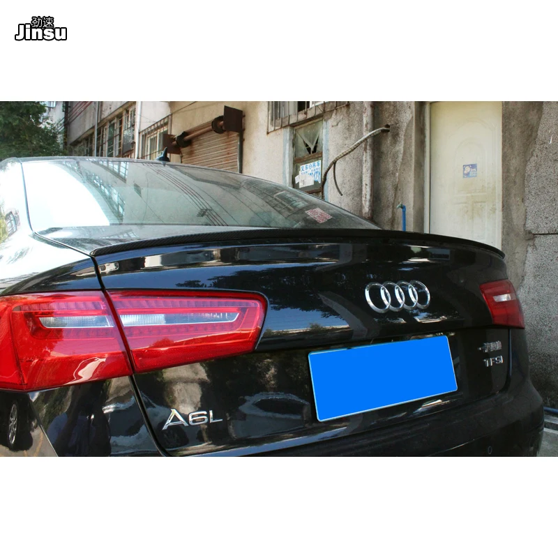 S6 стиль спойлер заднего багажника из углеродного волокна для Audi A6 c7 седан 2012 2018