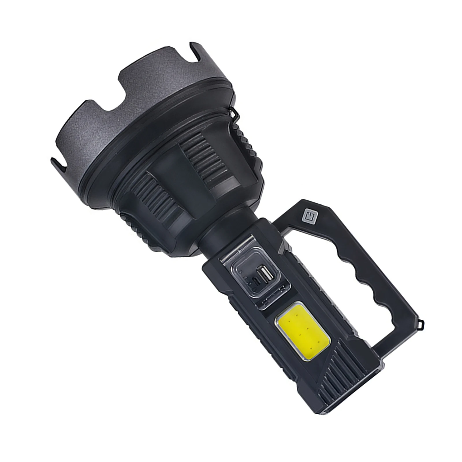 

Camping Searchlight Super Bright Flashlight Camping Hiking Portable Flashlight with Foldable Power Display Handheld Torch Light
