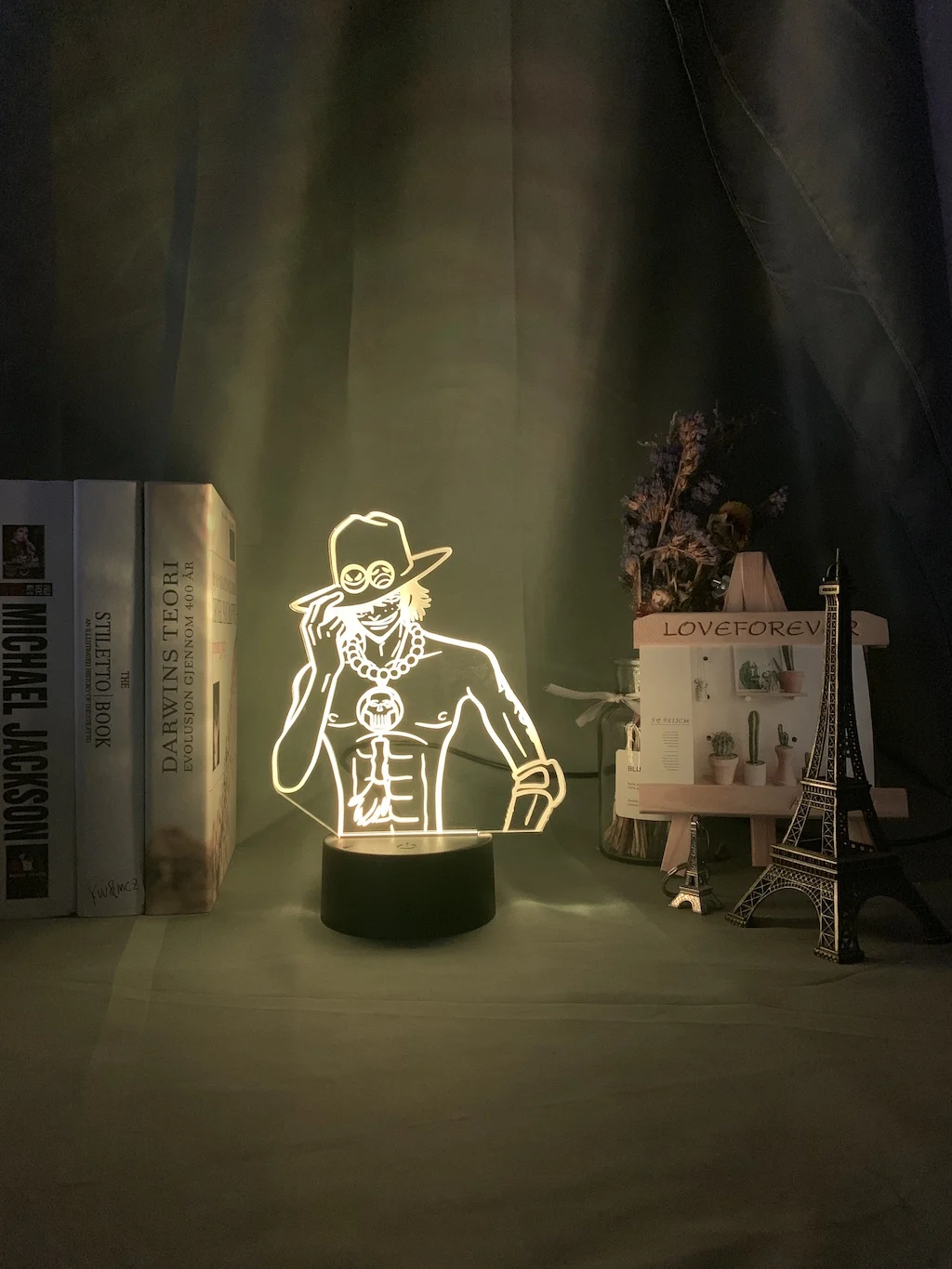 Аниме одна штука Portgas D Ace 3d иллюзия ночной Светильник Led Изменение цвета Ночной