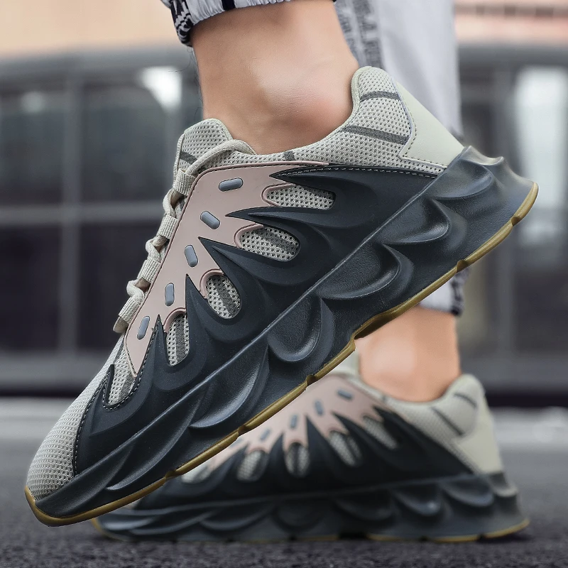 2019 New Lace-up Zapatillas Hombre Men Shoes Lightweight Comfortable Breathable Walking Sneakers Mesh Retro Casual | Обувь