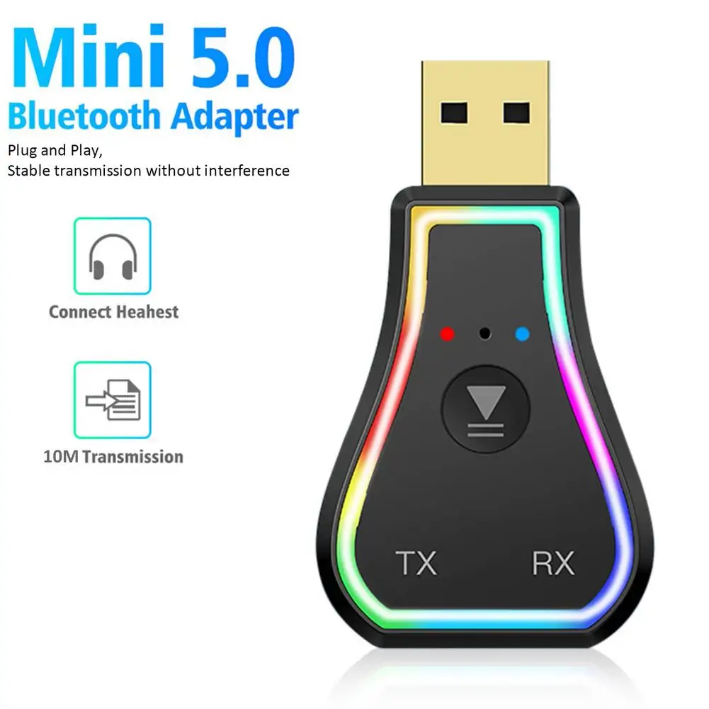 

Three-In-One Bluetooth Transmitter Receiver Adapter Bluetooth 5.0 Wireless Audio Adapter Car Hands-free Call Mic Automatical