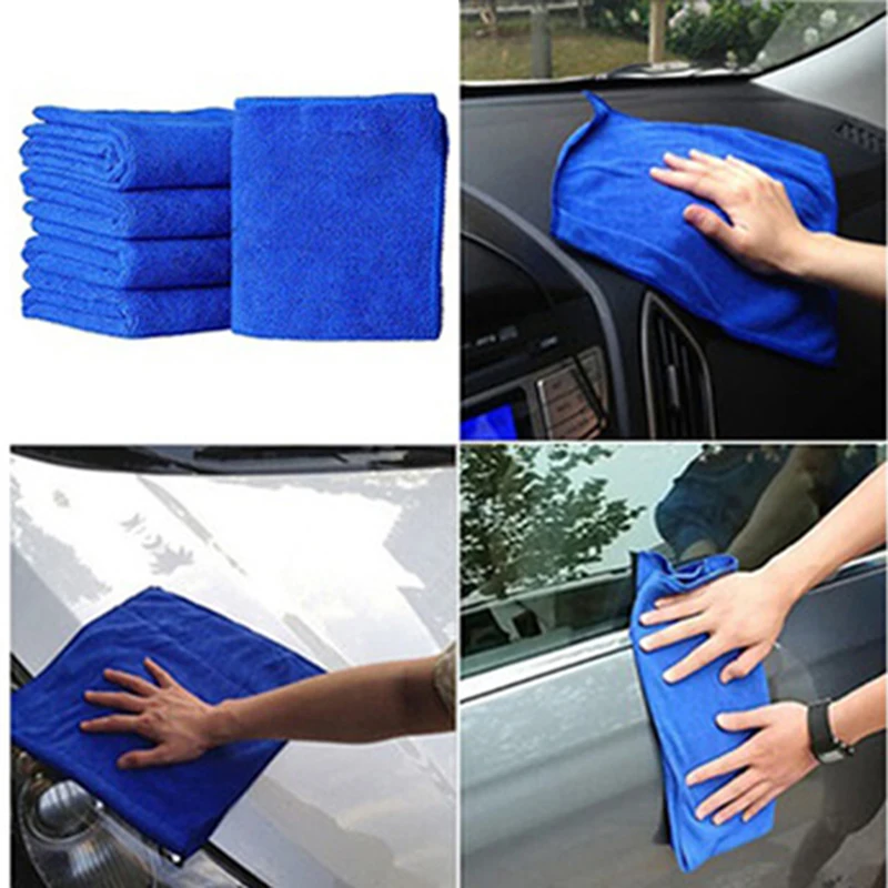 

5/10Pcs Soft Auto Car Microfiber Wash Cloth Cleaning Towels Hair Drying Duster