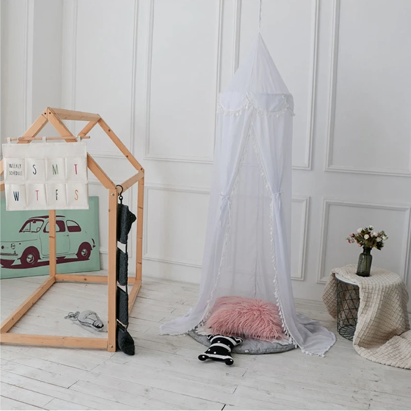 

Nordic Style Princess Lace Kids Baby Bed Room Canopy Mosquito Net Curtain Bedding Dome Tent DXAD