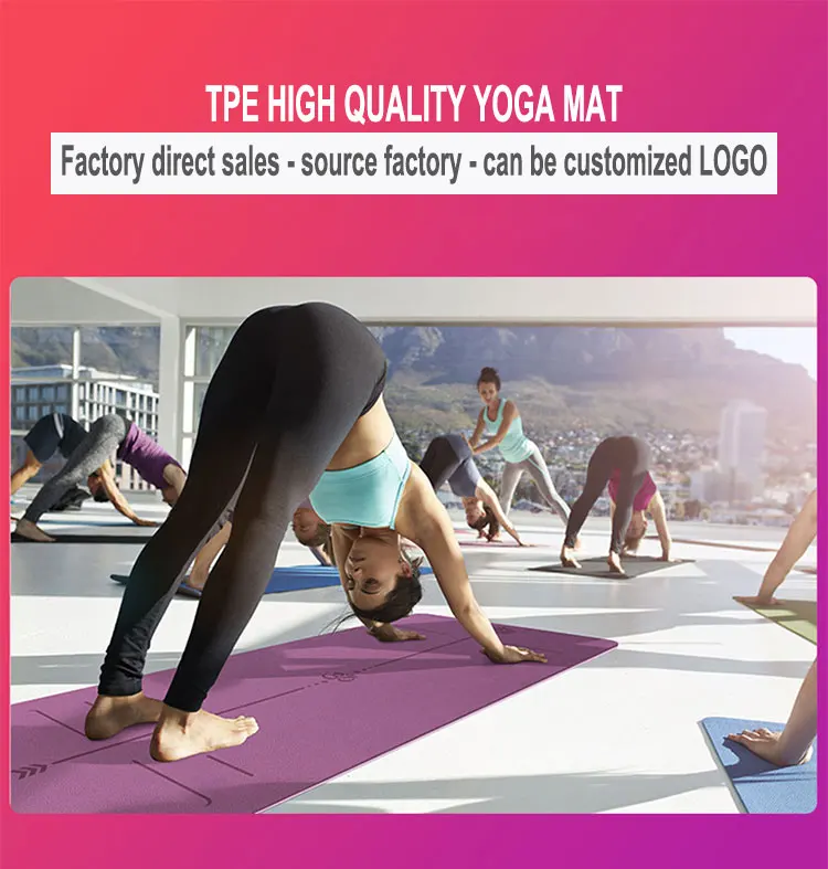 

TPE Yoga Mat 6mm For Beginner Non-slip Mat Yoga Sports Exercise Pad With Position Line For Home Fitness Gymnastics Pilates Mats