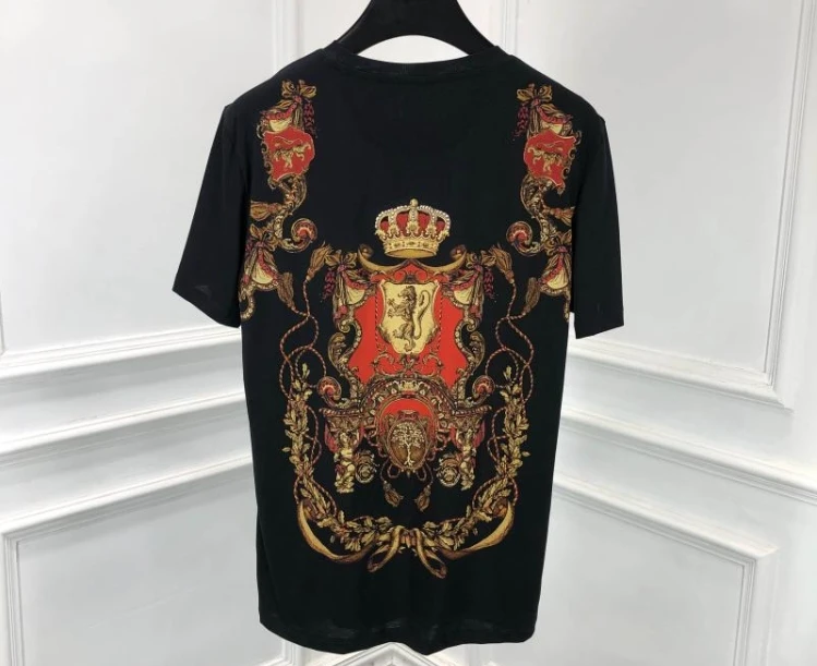 

Мужская футболка с принтом короны, черная брендовая футболка в стиле панк, лето 2020