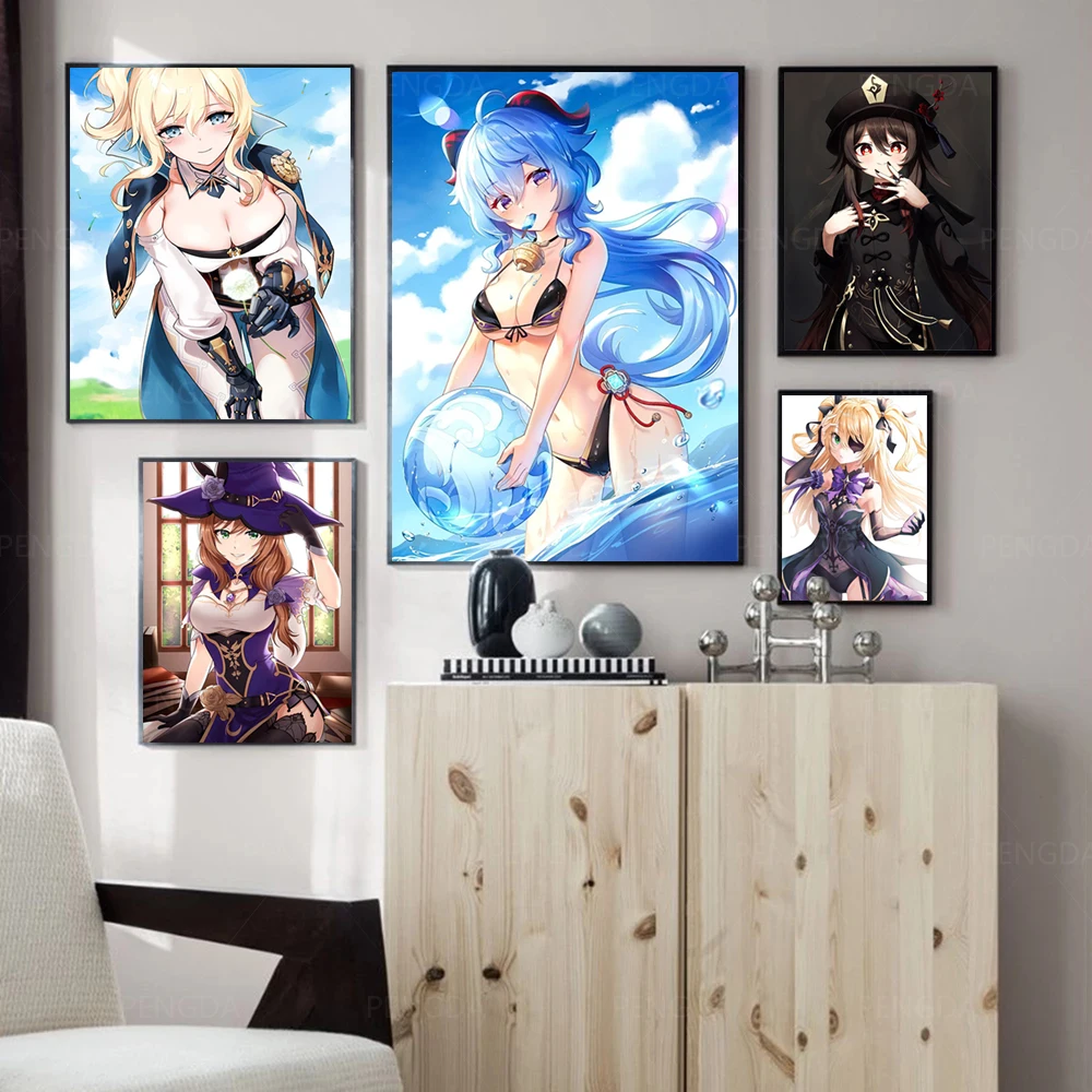 

Paintings Genshin Impact Anime Japan Gift Wall Art Canvas Modular Picture HD Print Posters No Frame For Living Room Home Decor