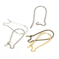 100pcs 25x11mm earring hooks ear wire oval metal kidney closable earring ear findings for diy jewelry making supplies wholesale
