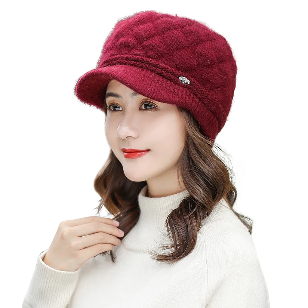 Женская зимняя теплая шапка женская Цветочная Кепка шарф берет мешковатая