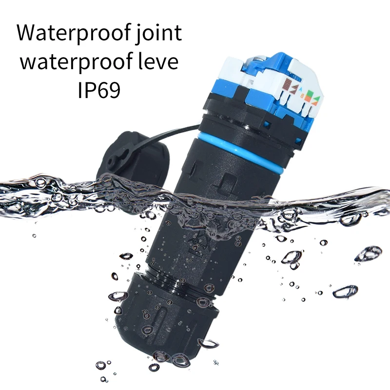 IP68 сетевой кабель разъем RJ45 Тип панели CAT6 пробойник провода Открытый