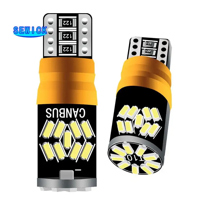 

200pcs T10 W5W Led Bulb Canbus Error Free 194 168 Car Interior Light 27SMD Parking Lights Car Position Lights Auto 12V 6000K