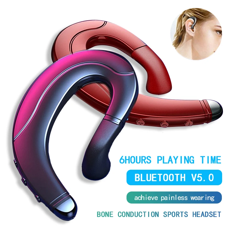 

Running Sports Earphone Bone Conduction Ear Hook Bluetooth 5.0 HiFi Stereo Wireless Earphone Headset For Xiaomi Music Headsets