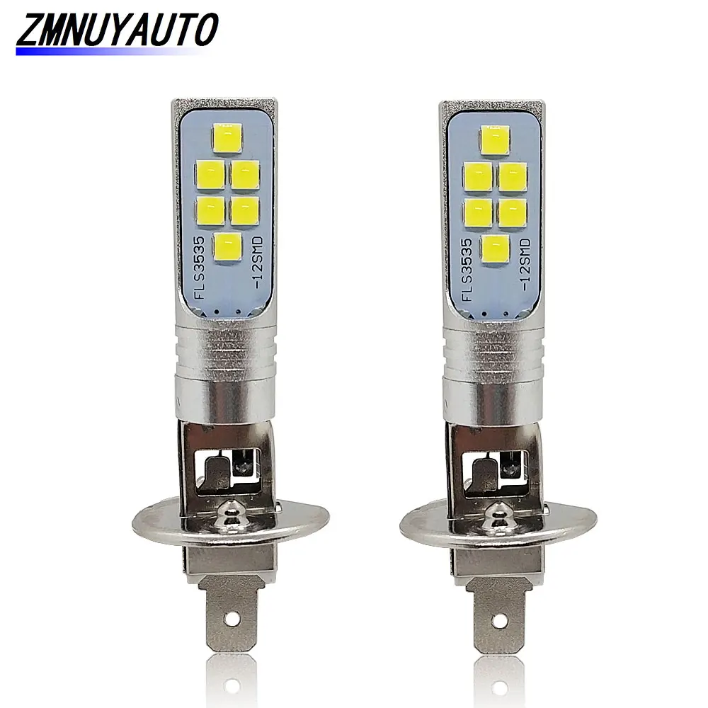 2 шт. автомобильные светодиодные лампы H1 6000 лм 12smd|Автомобильная противотуманная