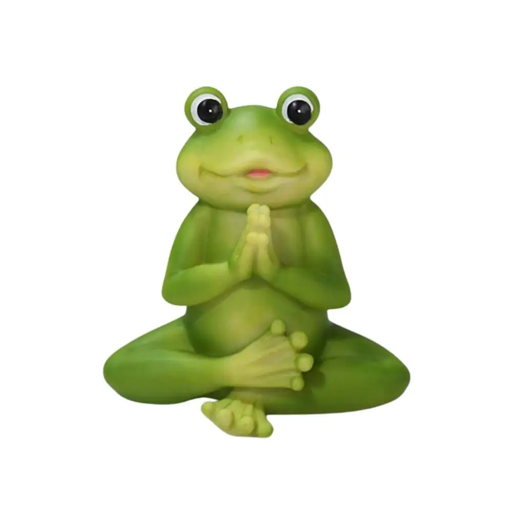 

Zen Yoga Frog Statues Classic Yoga Pose - 3D Decorations Delightful Meditating Frog For Home Indoor Outdoor Decor Creative Craf