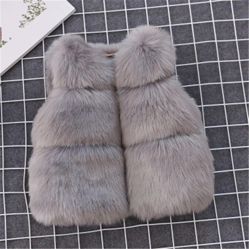 2019 однотонные пальто из искусственного меха для девочек зимняя мягкая теплая