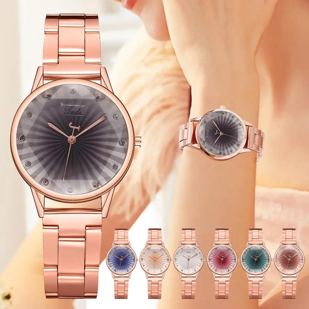 

Reloj mujer New Rose Gold Stainless Steel Strap Watch For Woman Fashion Quartz Luxury Set Bracelet Wristwatch Ladies Watch Women