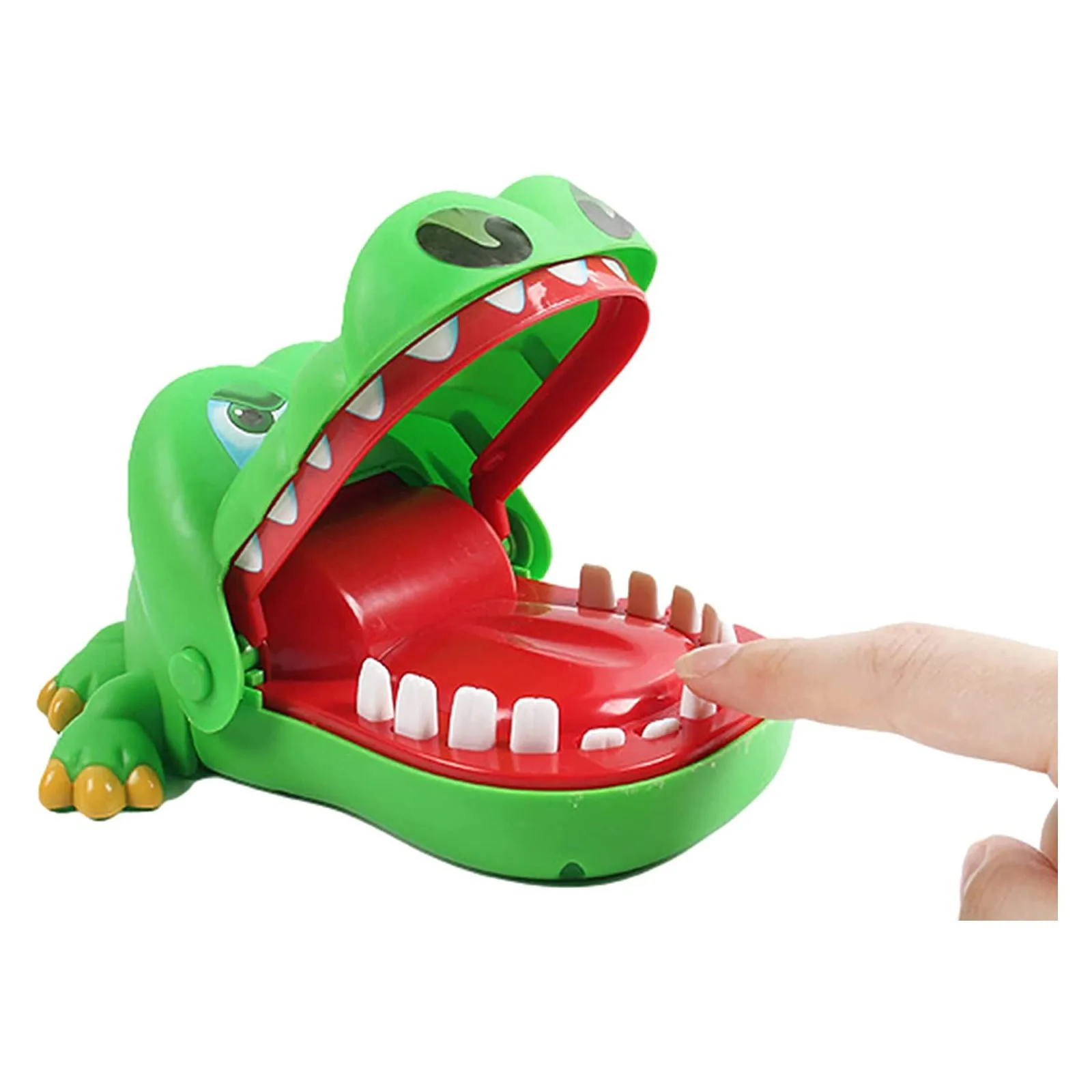 Забавный бульдог Акула крокодил Рот дантист кусание пальцев игра пиратское