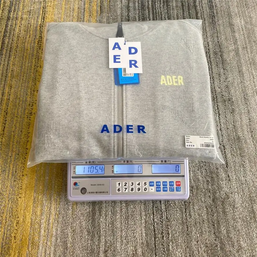 

ADER ERROR Masking Hoodie Men Women Zip Up Adererror Sweatshirts Yellow Logo Ader Mark Pullovers Inside Tag