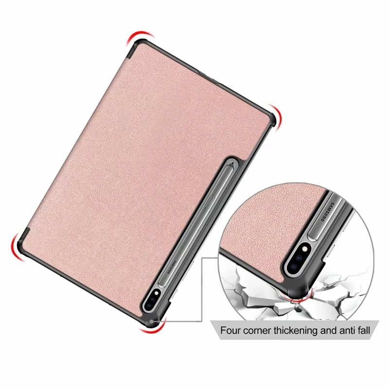 

Case for Samsung Galaxy Tab S7 Plus S7plus T970 T975 T976 12.4'' 2020 Auto Sleep/Wake up PU Leather Stand Cover with Soft Film