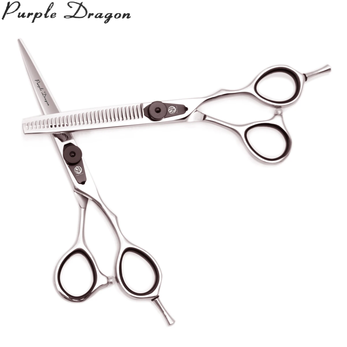 Парикмахерские ножницы Purple Dragon 6 0 &quot Японские Стальные для филировки набор