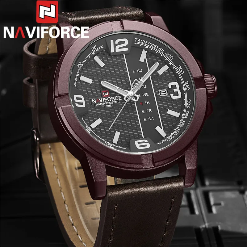 NAVIFORCE мужские наручные часы спортивные военные водонепроницаемые армейские авто