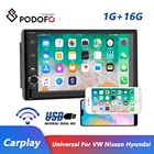 Автомагнитола Podofo, 2 Din, 7 дюймов, 2.5D, Android, GPS, Wi-Fi, USB, FM