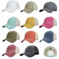 woman baseball hat visor cowboy hat splice mesh cap adjustable trucker cap mz006