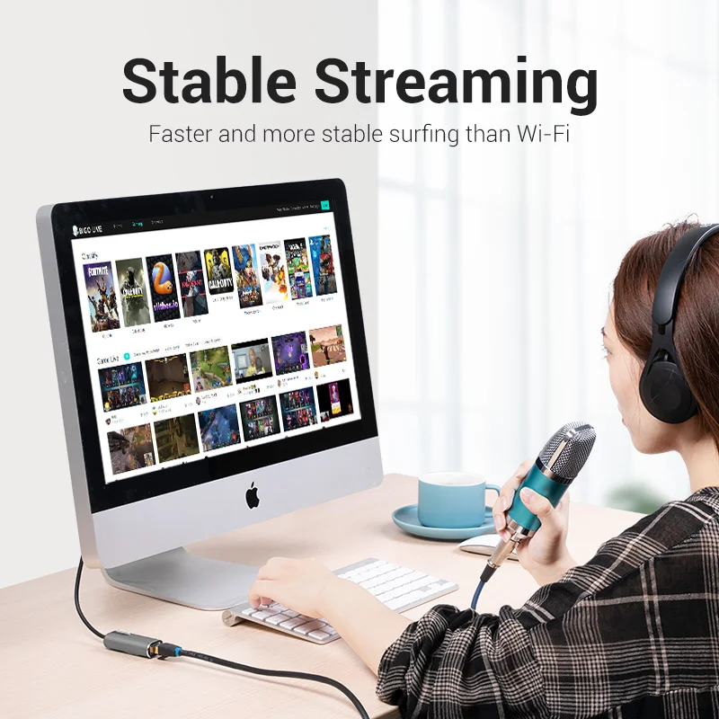 Vention USB Ethernet 3.0 to RJ45 HUB for Xiaomi Mi Box 3/S Set-top Adapter Network Card Lan new |