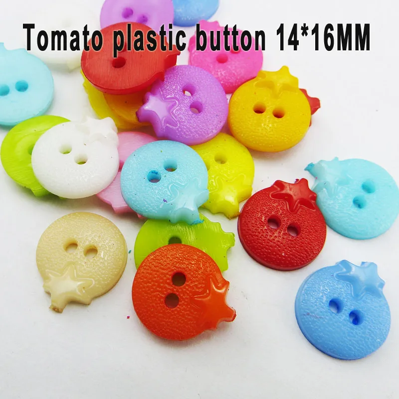 100 шт. помидор для пришивания пуговиц декоративная окрашенная пластиковые фрукты