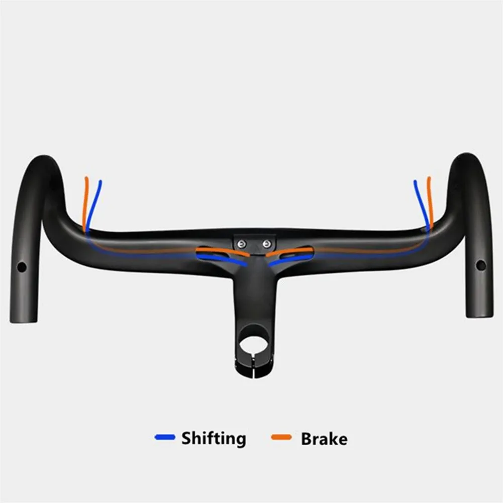Pаспродажа Велосипедный руль из углеродного волокна, интегрированная ручка для дорожного велосипеда, компьютерное крепление для камеры Cateye Bryton Garmin ...