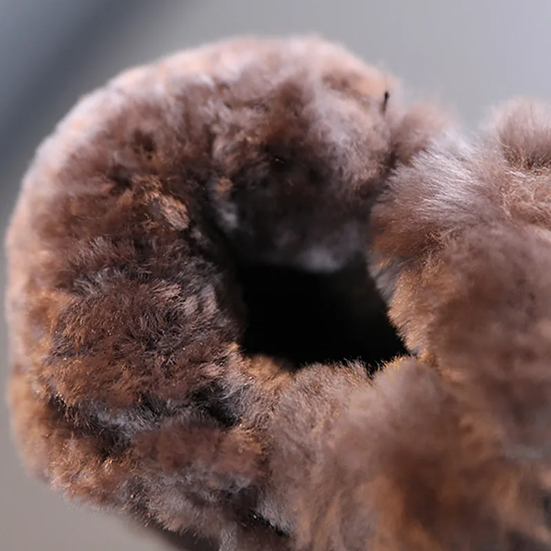 

DIMI Winter Children Shoes Boys Girls Toddler Boots Fashion Soft Suede Genuine Leather Non-Slip Warm Wool Plush Kids Snow Boots