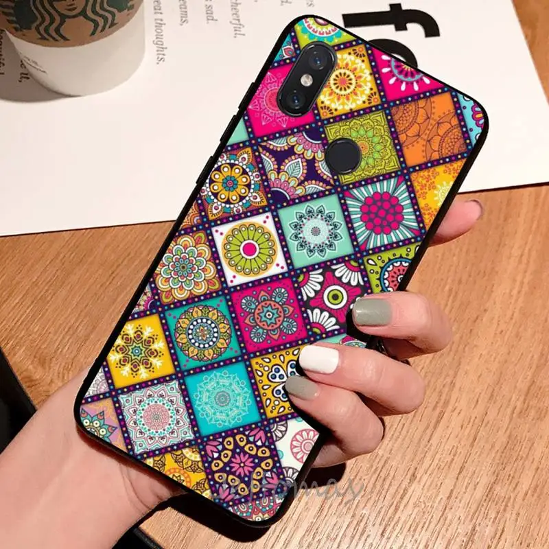 

MANDALA COLORFUL art design patttern Phone Case For Xiaomi Redmi note 7 8 9 t max3 s 10 pro lite coque shell cover funda