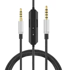 Сменный Плетеный удлинитель кабеля с регулировкой громкости Встроенная функция отключения звука для наушников Logitech Astro A10 A30 A40 TR A50