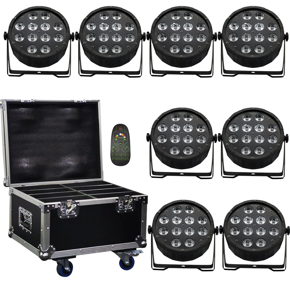 8 шт./12x12 Вт RGBW 4в1 дистанционный Led Par Светильник + 1 шт. F светильник чехол DMX