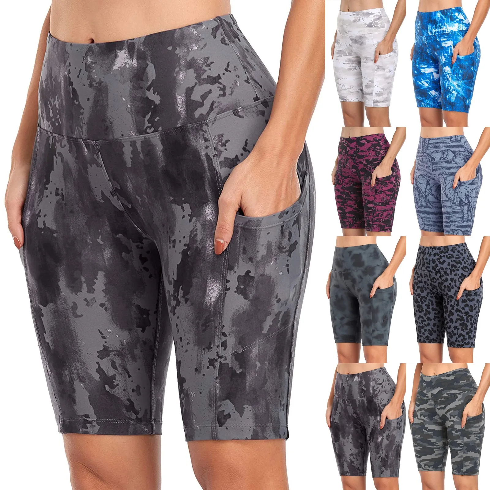 

Yoga shorts ladies fitness bottom elastic running exercise quick-drying tight-fitting running cycling yoga shorts