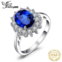 jewelrypalace princess diana created blue sapphire engagement ring for women kate middleton crown 925 sterling silver ring