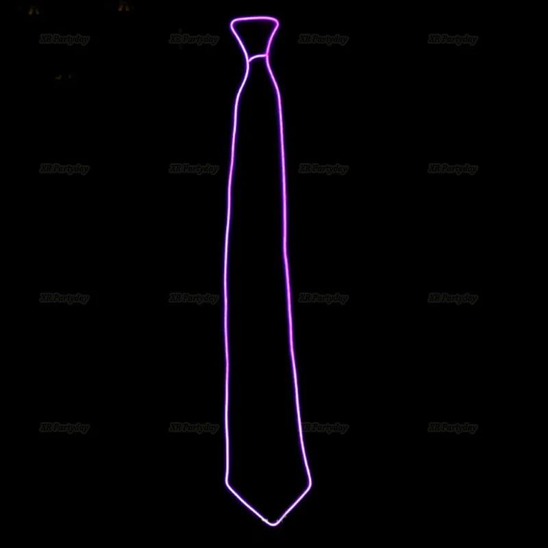 purple tie Танцор джаза сувениры проволочная светящаяся полоска Кепка джентльмена привлекательная сумасшедшая Светодиодная лента неоновая шляпа как вечерние подарки на Рождество - Цвет: purple tie