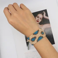 zhongvi leopard pattern bracelets for women 2021 fashion boho femme jewellery charm bracelet jewelry adjustable miyuki pulseras
