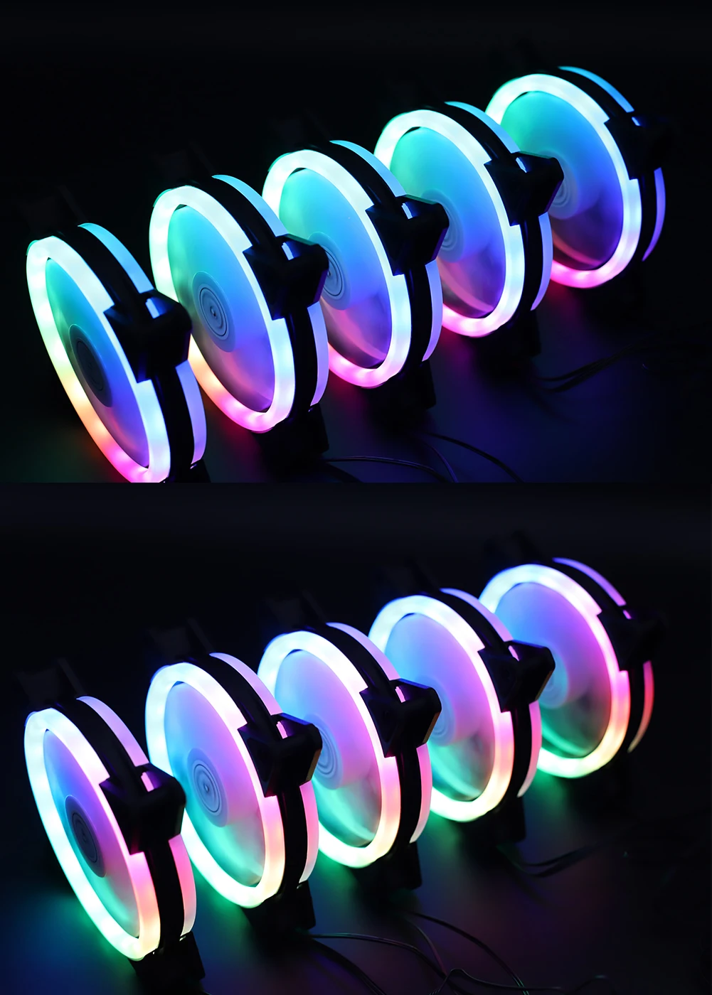 120 мм охлаждающий вентилятор компьютера ПК RGB чехол вентиляторы кулера