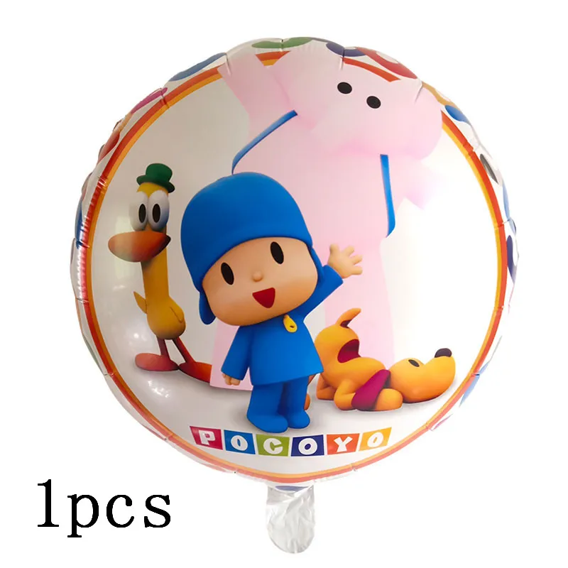 6 шт./партия Pocoyo номер фольги Воздушные шары набор детский душ День Рождения Вечеринка крестины Декор поставки детские игрушечные фигурки из мультфильма globos - Цвет: Светло-зеленый